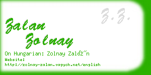 zalan zolnay business card